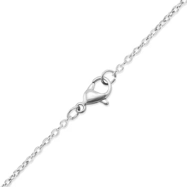 Engravable Bar Necklace with heart cut out.