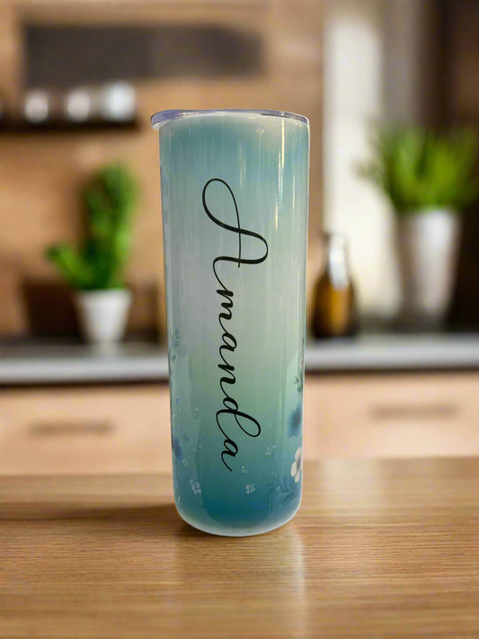 Personalized 20oz tumbler.